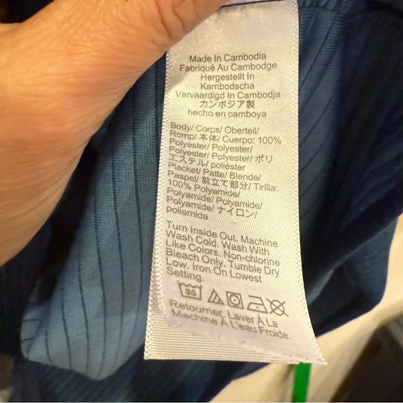 J. Crew Men's Zip Up Sweater with Blue Knit Striping sz XXL - Picture 7 of 10